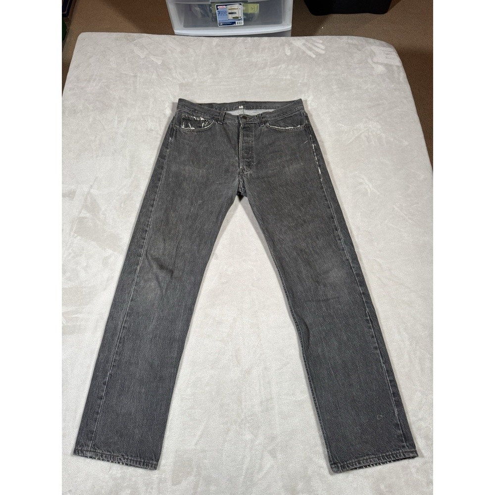 Vintage 90s Levis 501xx 0658 Jeans Size 34x32 (Fit 33x31) Gray Black MADE IN USA